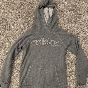 Sparkly gray girls Adidas hoodie 💗
